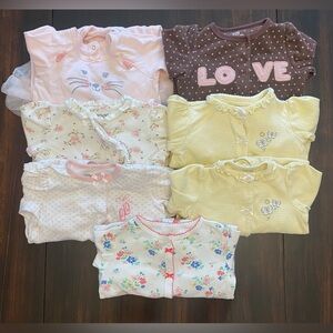 Baby Girl Pajama Bundle 6 months